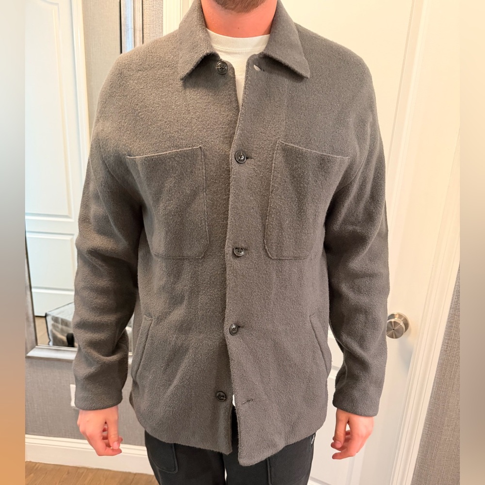Men's Gray Sweater Jacket